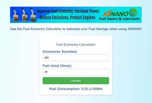 XSNANO Fuel Economy Calculator