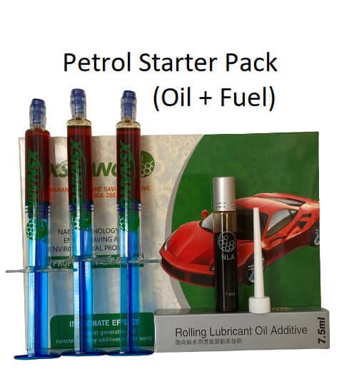 petrol fuel and oil starter pack
